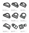 Factory direct supply of bag accessories, plastic D-shaped buckle, D-type QQ lock, webbing link, semi-circular ring, wholesale in stock, POM buckle, plastic multi-size backpack buckle Specification image